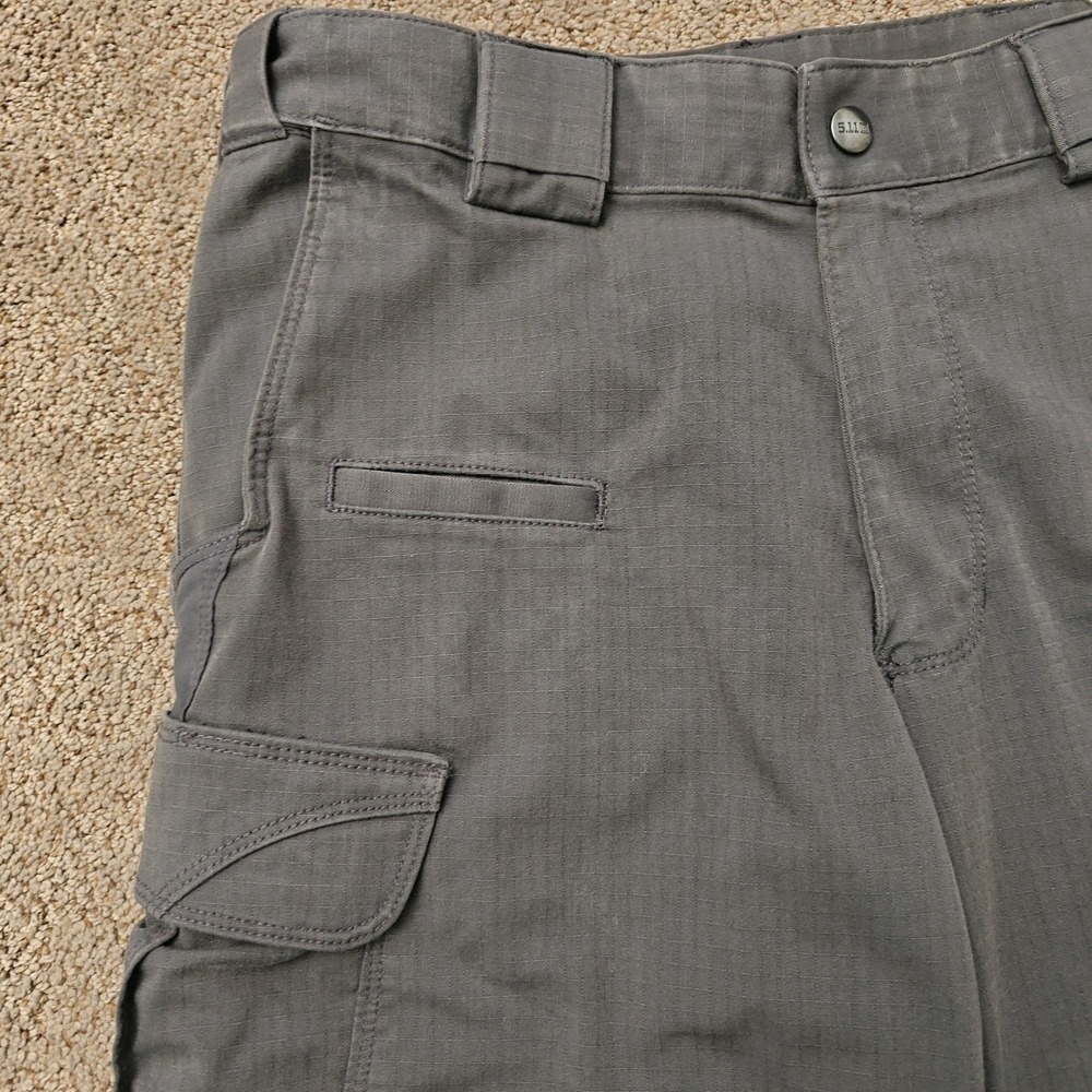 5.11 Tactical Mens Gray Cargo Pants 32X32 Workwear Durable Outdoor Utility - Picture 8 of 16